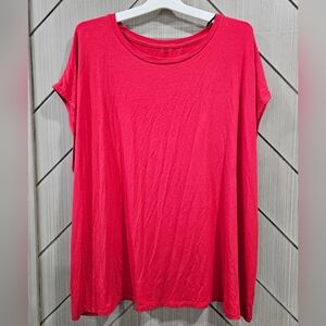 Ava & Viv Vivid Red Short Sleeve Top